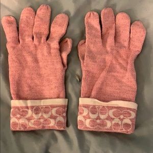 🍬PINK COACH GLOVES🍬